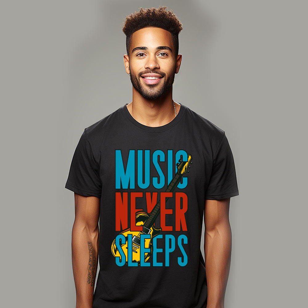 Customania Trendy Men s Round Neck Music Lover T Shirts